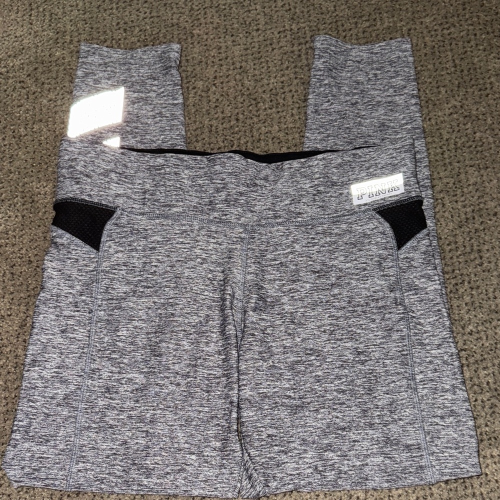 Victoria's Secret PINK ultimate Heathered Gray leggings SZ L